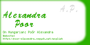 alexandra poor business card